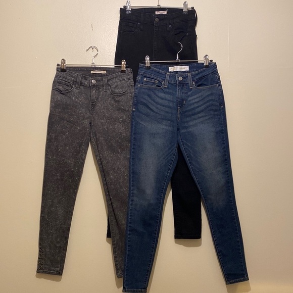 Levi's Denim - Levi’s 721 / 535 skinny jeans . Bundle 3 pairs. Size all 26